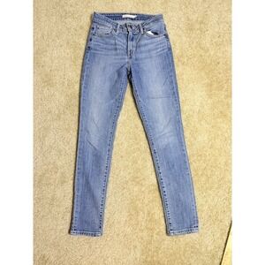 Levis 721 High Rise Skinny Jeans Womens 25 Light Wash Stretch Denim Pants